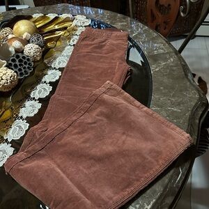 Free People Corduroy Pants in Rust Brown